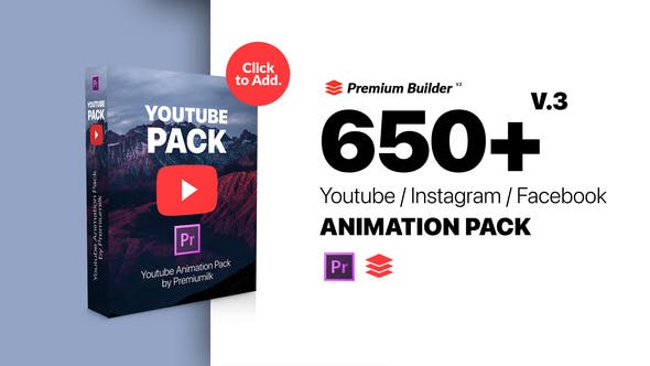 Youtube Pack – MOGRTs for Premiere & Extension Tool