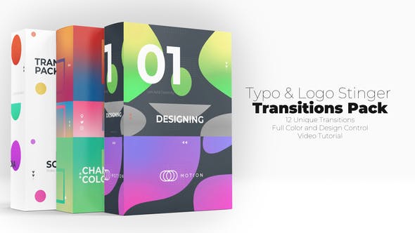 Typo & Logo Stinger Transitions Pack