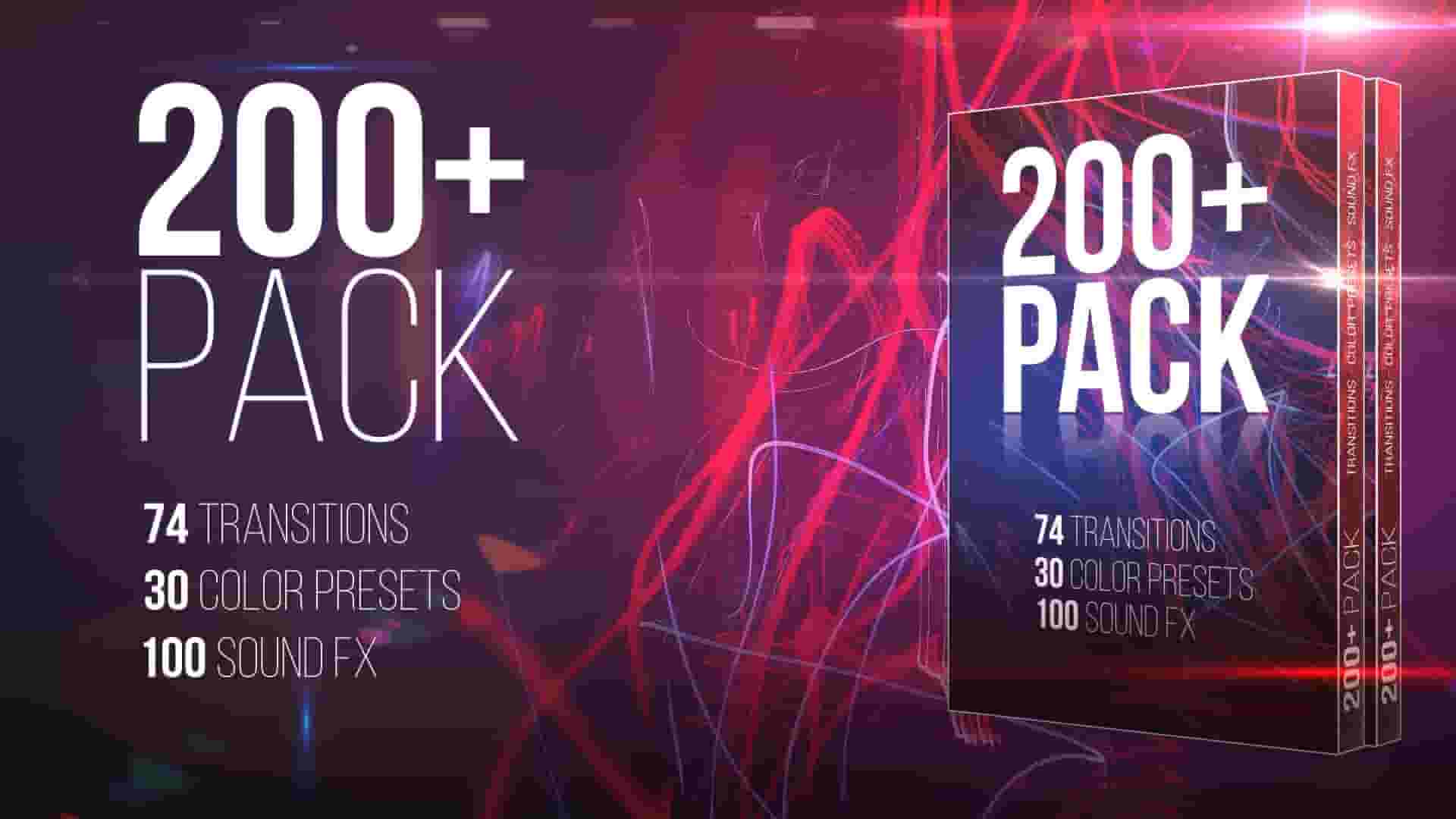 200+ Pack: Transitions; Color Presets; Sound FXs
