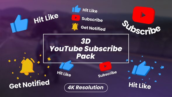 3D YouTube Subscribe Pack