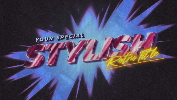 80s Retro Opener Title & Logo