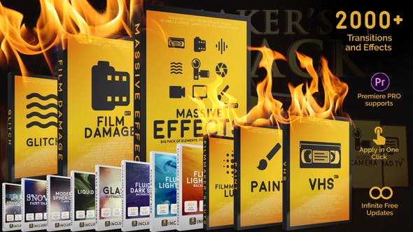 Massive Effects Toolkit Big Pack of Presets Transitions and Footages