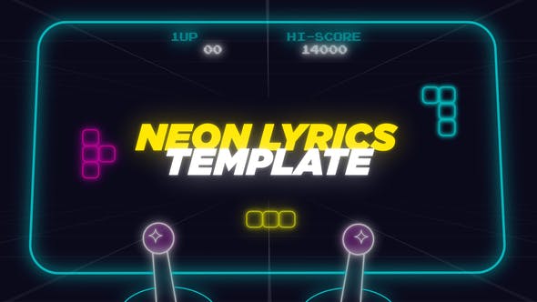 Neon Lyrics Template and Elements