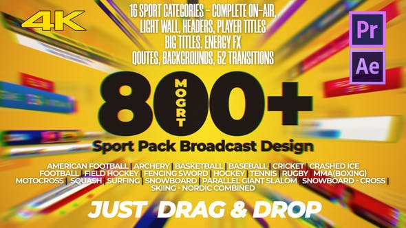 Sport Pack – Broadcast Design MOGRT