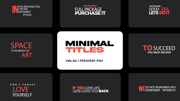 Minimal Titles for Premiere Pro Vol 02