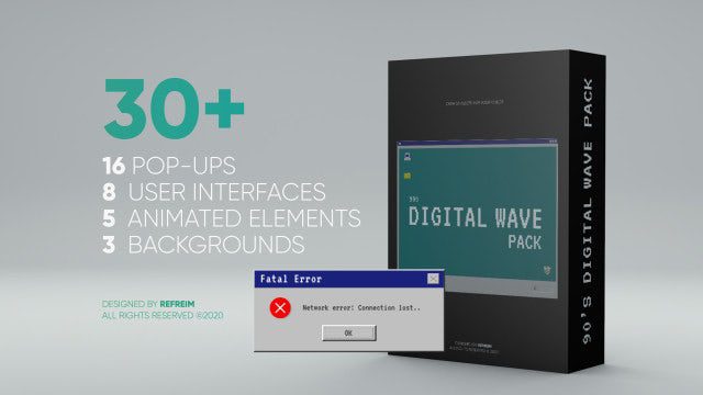 90s Digital Wave Pack FCPX