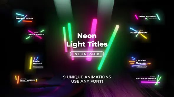 Neon Light Titles 5 – Apple Motion