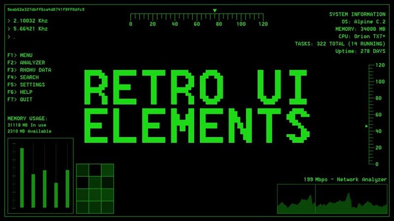 Megakrunch Retro UI Elements