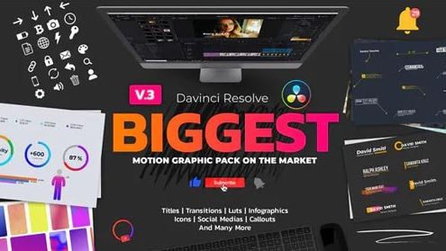 Motion Graphic Pack for Davinci Resolve