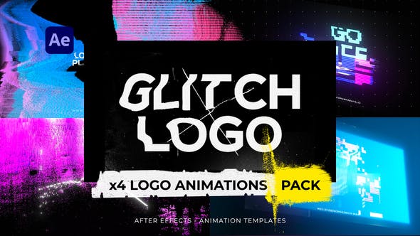 Glitch Logos Intro Pack