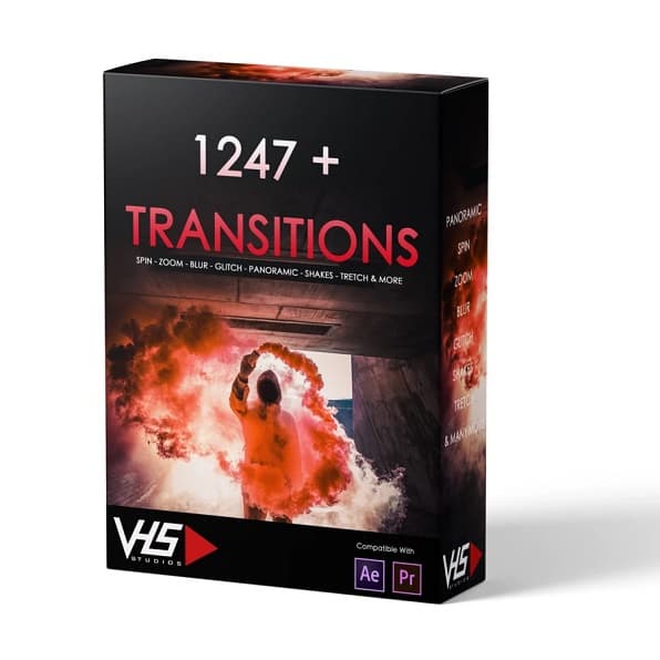 VHS Studio – 1247+ Transitions Presets Package