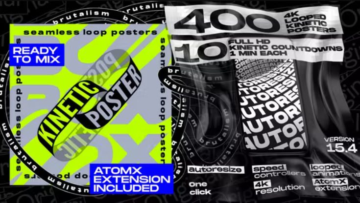 Seamless Loop Kinetic Posters v15.4
