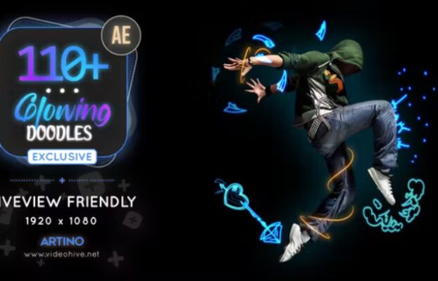 110 Glowing Doodles Pack