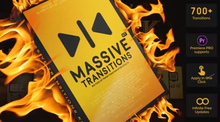 Massive Transitions Kit Big Pack of Transitions for After Effects