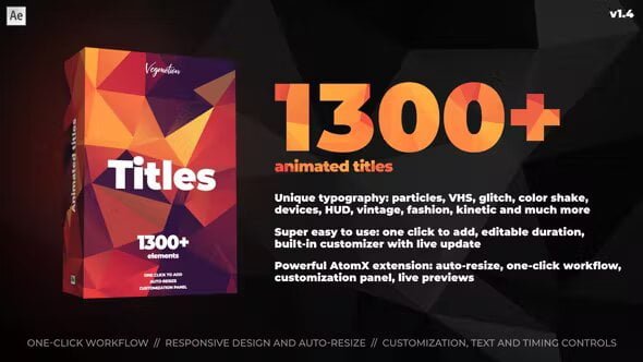 1300+ Titles And Typography – Videohive