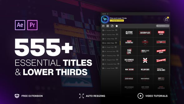 555+ Essential Titles and Lower Thirds