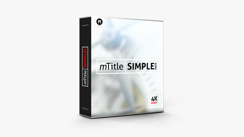MotionVFX – mTitle Simple Pack: 20 Minimalistic & Elegant Titles for Final Cut Pro