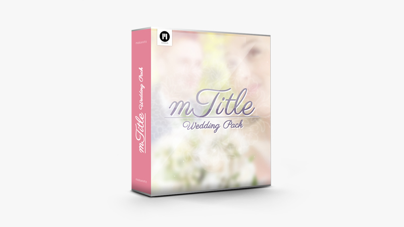MotionVFX – mTitle Wedding Pack : 20 Wedding Titles for Final Cut Pro
