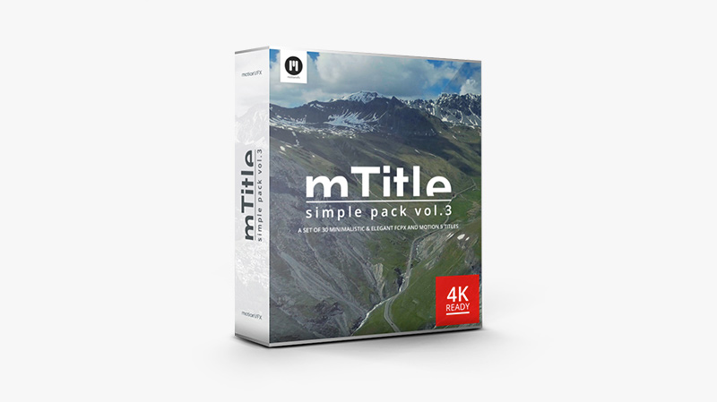 MotionVFX – mTitle Simple Pack Vol.3: 30 Minimalistic & Elegant Titles for Final Cut Pro