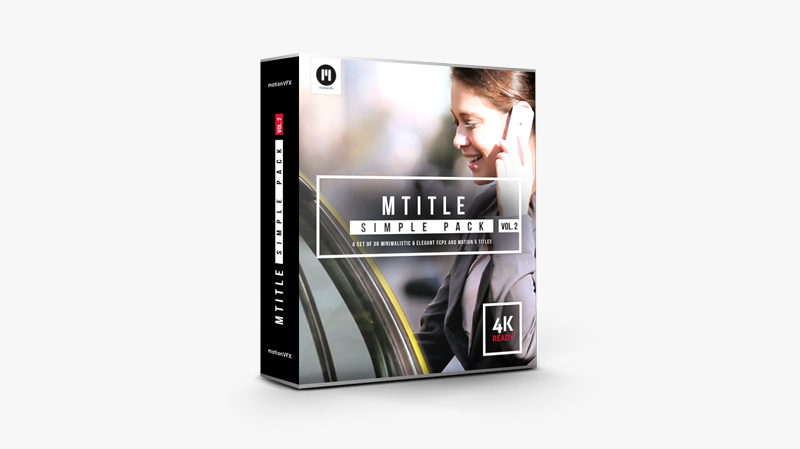 MotionVFX – mTitle Simple Pack Vol.2: 30 Minimalistic & Elegant Titles for Final Cut Pro