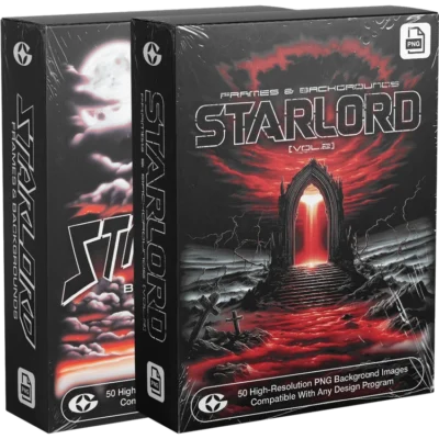GFXWRLD – Starlord Frames & Backgrounds 2-Pack