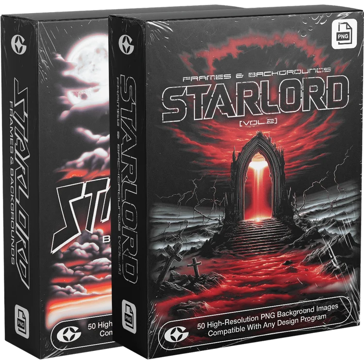 GFXWRLD – Starlord Frames & Backgrounds 2-Pack